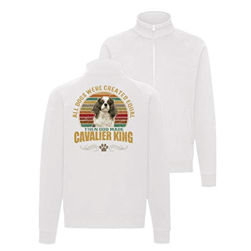 Cavalier King Dog - Sudadera para Perros, diseño de Animales, Color Blanco Blanco M