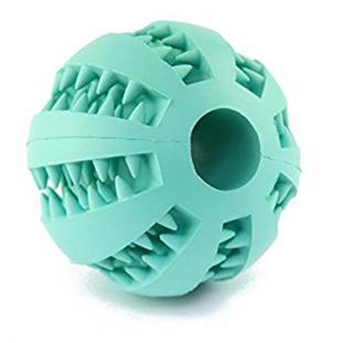 Cdet Juguetes para Perros Mascotas Pelota de sandía Resistente al Caucho Perro Limpio Tartar Bola interactiva para Mascotas Perros Masticar Jugar Traning Ejercicio,Azul