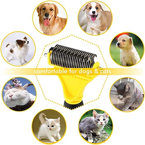 Cepillo para mascotas, Dematting mascota peine, for la herramienta de la preparación del perro del cepillo, elimina suelta capa interna, Mats y pelo enredado for perros y gatos con Long o Cabello cort