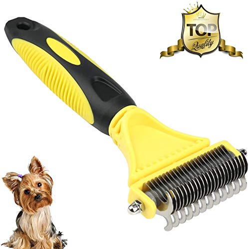 Cepillo para mascotas, Dematting mascota peine, for la herramienta de la preparación del perro del cepillo, elimina suelta capa interna, Mats y pelo enredado for perros y gatos con Long o Cabello cort