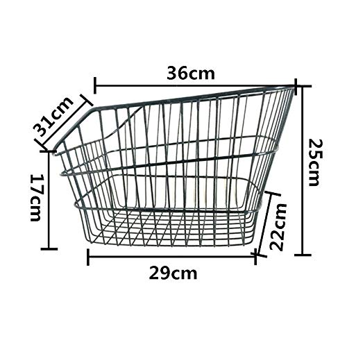 Cesta de bicicleta Cesta de bicicleta Alforja de supermercado de bicicleta de metal con tapa Cesta de ciclismo Cesta trasera Bolsa de bicicleta Accesorios traseros Bicicleta cesta delantera