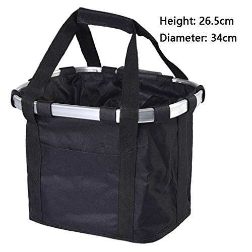 Cesta de la bicicleta bolsa delantera del animal doméstico, la bolsa de montar extraíble, cable de tracción correa del collar del pecho al aire libre, pequeño perro y gato fuera del asiento (34x17x26c