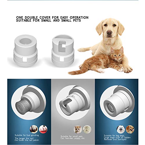 CHEN. Pet Clavo de la Amoladora - portátil eléctrica Perro Corta uñas, Carga por USB, Ultra silencioso, a 3,5 Horas de batería, Adecuado para los Perros, Cuidado de la Pata del Gato