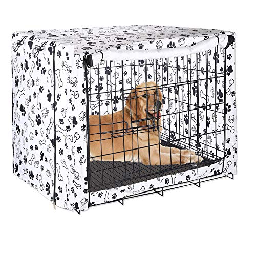 chengsan - Cubierta para Jaula de Perro de Doble Puerta, Resistente al Viento, Incluye Funda para Caja de Alambre, protección para Interiores y Exteriores