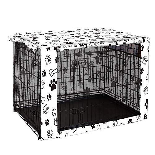 chengsan - Cubierta para Jaula de Perro de Doble Puerta, Resistente al Viento, Incluye Funda para Caja de Alambre, protección para Interiores y Exteriores