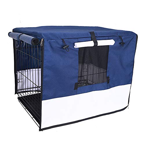 chengsan - Funda para Jaula de Perro para Mascota, Duradera, Resistente al Viento, con Ventana de Malla proporcionada para protección Interior y Exterior