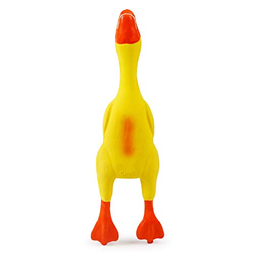 chongwan 24 * 6.5Cm Juguete De Goma Suave para Perros Squeaky Screaming Duck Puppy Toys Juguetes Interactivos De Sonido para Perros para Pitbull