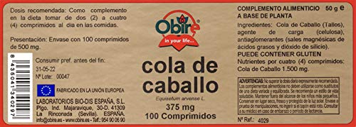 Cola de Caballo 375 mg. 100 Comprimidos