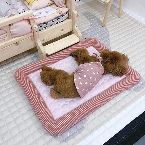 Colchón De Perro,Colchón Perro Perro Durmiendo Rosa Verano Manta Manta Lavable Resistente A Mordeduras De Perro Gato Sofa Cama Portable Tour Camping Car Home Pastillas Para Dormir Accesorios Para M