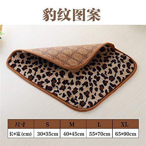 Colchón De Perro,Perro Mascota Refrigeración Patrón De Piel De Leopardo Alfombras Mat Manta De Verano Dormir Cojín Cama Portátil Almohadilla Fría Tour Camping Car Home Pastillas Para Dormir Acc