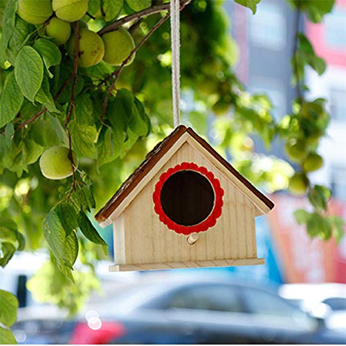 Color De Madera ImitacióN De Madera Corteza Nido De PáJaro Jaula De PáJaros Casa De PáJaros Creativa Nido De PáJaro De Madera Caja De CríA De Loro De áRbol Al Aire Libre De Madera-Color De Madera