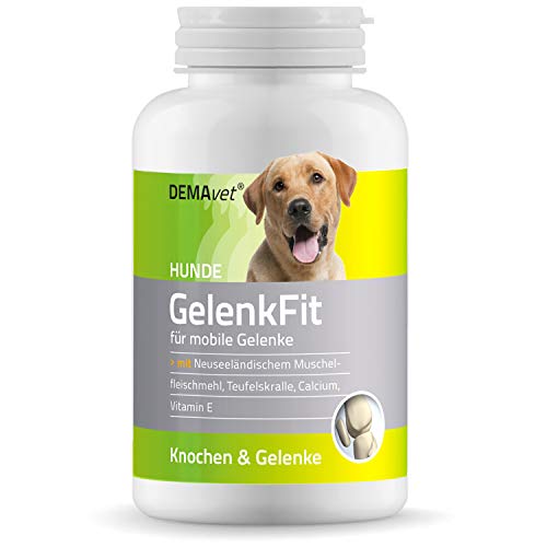 Complementos alimenticios para Perros de Demahvet® GelenkFit. Desarrollado por Veterinarios para Garras del Diablo, Calcio, Carne de Conchas, vitaminas, minerales 120 Pastillas