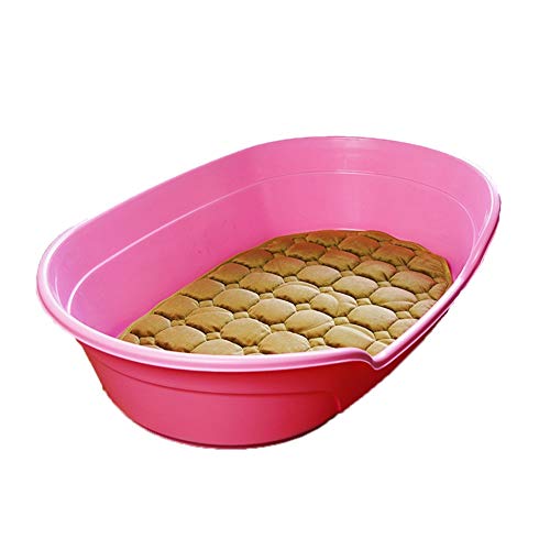 CRMY Bañera Plegable de Mascotas Baño Portátil para Animales Piscina para Perros y Gatos Adecuado para Interior Exterior al Aire Libre(M:70 x 41cm) (Color : Pink, Size : S)