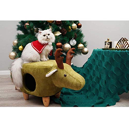 CUTELOVE Cama Gato & Camas para Perros Redonda Suave Sofá de Felpa, Agujero de Gato, Lecho de Cueva de Anidación Adecuado para Gatos y Perros Pequeños y Medianos