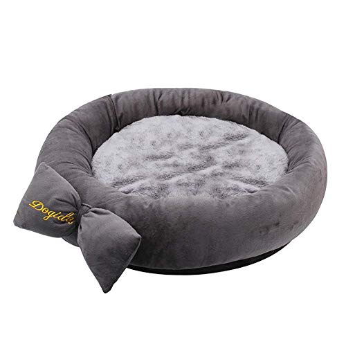 CUTELOVE Cama Gato, Camas para Perros Redonda Suave Sofá de Felpa, Lecho Ovalado de Cueva de Anidación Adecuado para Gatos y Perros Pequeños y Medianos,L