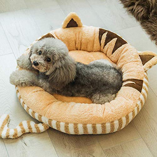 CUTELOVE Cama Gato, Camas para Perros Redonda Suave Sofá de Felpa, Lecho Ovalado de Cueva de Anidación Adecuado para Gatos y Perros Pequeños y Medianos,L