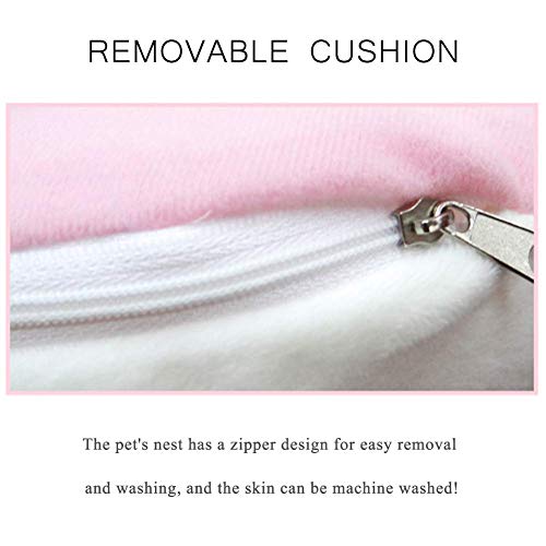 CUTELOVE Cama Gato y Camas para Perros Redonda Suave Sofá de Felpa, Lecho de Cueva de Anidación Adecuado para Gatos y Perros Pequeños y Medianos, Lavable y Impermeable