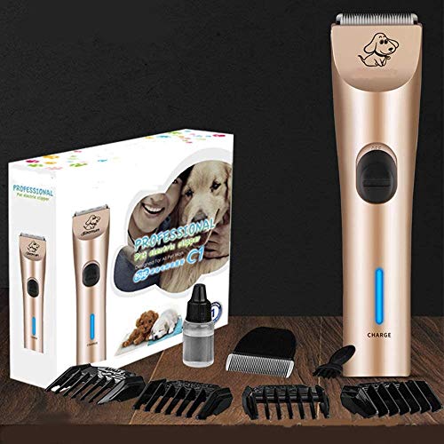 CVXCVCBCG con supresión de Ruido maquinillas eléctricas inalámbrico Recargable Trimmer preparación del Animal doméstico Kit for el Gato del Perro