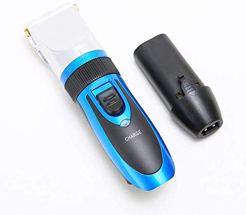 CVXCVCBCG Profesional de bajo Ruido de la Herramienta de Recorte eléctrico sin Cuerda Recargable Set Blue Pet Grooming Clippers con 4 guías sobre Peine for Perro Gato Conejo