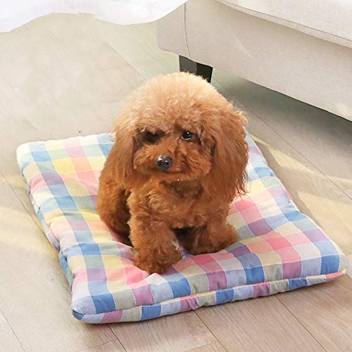 Daliuing Alfombra para Mascotas Colchón para Perros Colchón para Mascotas Colchón Reversible para Perros Perros y Gatos Colchoneta Acolchada Suave S