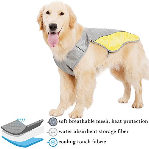 Danigrefinb Chaleco Perro, Chaleco de Verano para Mascotas, Chaleco de enfriamiento para prevención de Golpes de Calor, Chaqueta para Cachorro, Ropa refrigerante para Perro