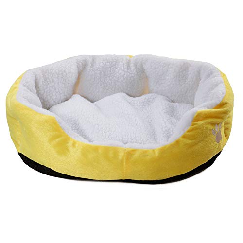 DDSCB Manta De Perro,Lavable Coral Fleece Amarillo Perrera Cómodo Duradero Transpirable Mullido Antideslizante Alfombra De Colchón Fácil De Limpiar para Perros Pequeños Medianos Grandes Entrenamiento