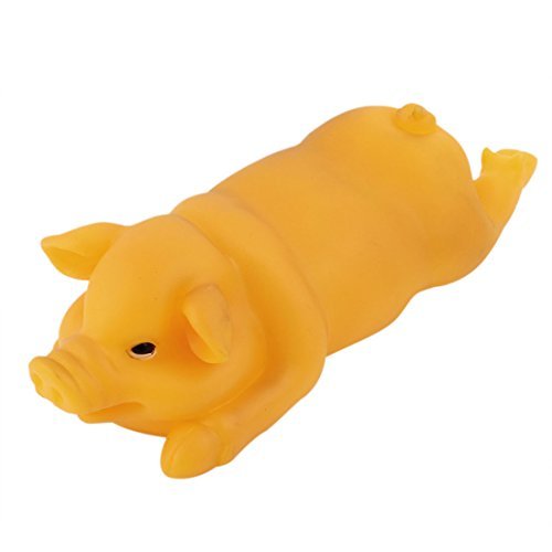 DealMux simulatie Pig Shaped Pet Dog Dog Yorkie speel Squeaky Toy geel