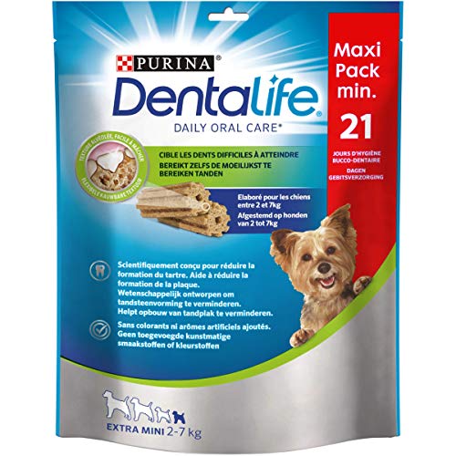 dentalife Purina Extra Mini Maxi Pack de 21?varillas de mascar para perros de muy peque?a talla 207?G