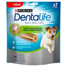 Dentalife Purina Mini – Higiene bucal Diaria – 115 g – 7 Palos para Masticar para Perros pequeños – Lote de 5