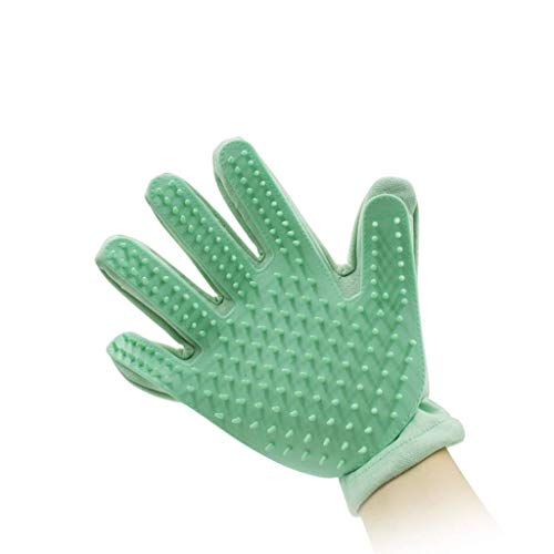 Detazhi Perro del Perro casero Cepillo Guante de Aseo del Gato Guante del Masaje del removedor de Pelo Mitt deShedding Herramientas, 1Pcs (Color: Verde-Izquierda) (Color : Greenright)