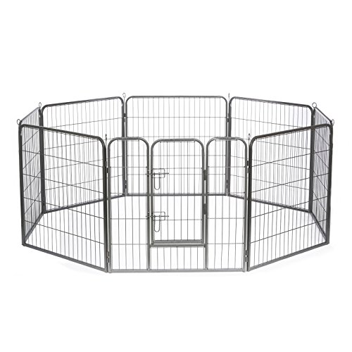 Dibea fg00540, Cachorro caño Parque Piñón Libre Gehege para Perros y Animales pequeños, 8 – Elementos, Altura 60 cm