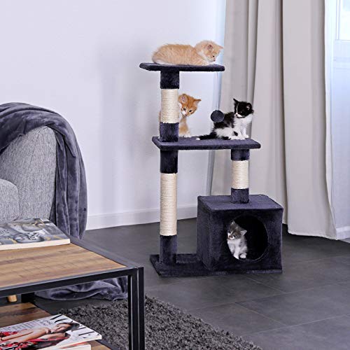 Dibea KB00252 Árbol Rascador para Gatos, Escalador, Altura 80 cm, Color Gris