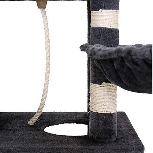 Dibea KB00503 Árbol Rascador para Gatos, 141 cm, de Altura, Escalador Muy Ancho Gris