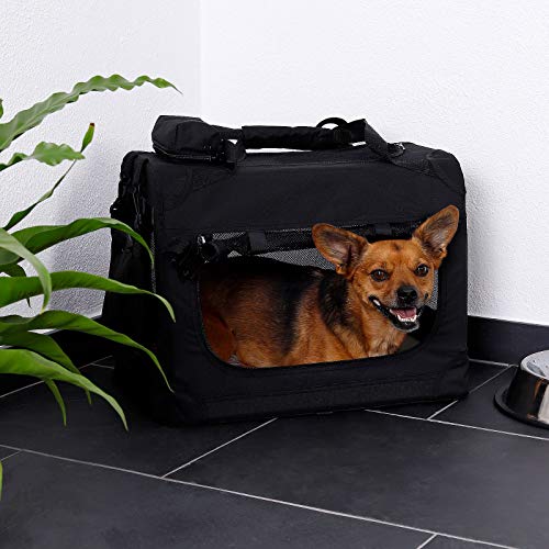 dibea TB10020 Bolsa de Transporte para Perros y Gatos, Negro, (S) 50x34x36 cm