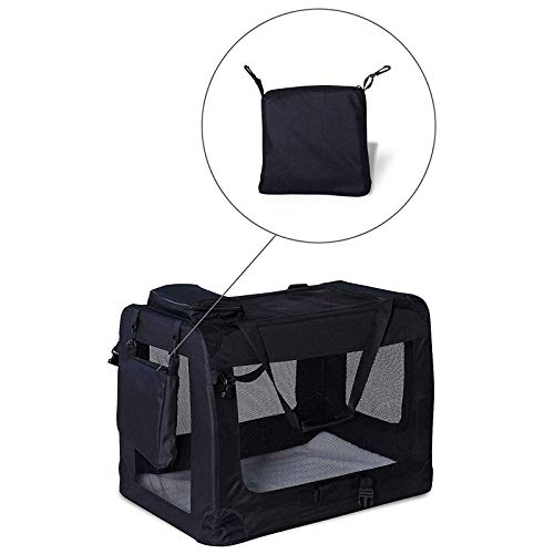 dibea TB10020 Bolsa de Transporte para Perros y Gatos, Negro, (S) 50x34x36 cm