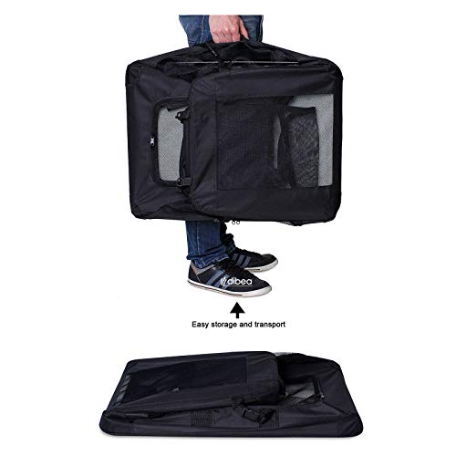 dibea TB10020 Bolsa de Transporte para Perros y Gatos, Negro, (S) 50x34x36 cm