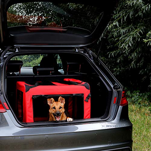 dibea TB10052 Bolsa de Transporte para Perros y Gatos, Rojo, (L) 70x52x50 cm