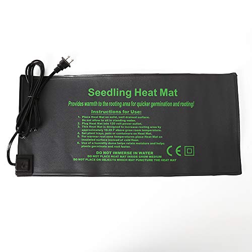 Dightyoho Alfombra Térmica para Cultivo de Plantas, Manta Calefactora de Semillas para Aumentar Éxito de Germinación, Tapete Calefactor para Terrarios Invernaderos (24x52cm, 18W)