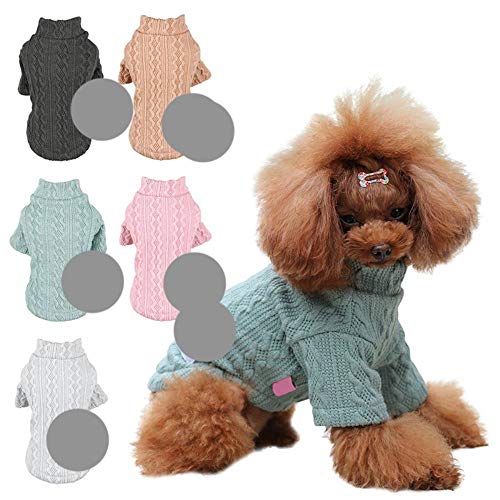 Diseño 3D Mascotas Mascotas Ropa Suéteres Otoño Invierno 5 Colores Venta al por Mayor Tejido Crochet Ropa para Perros Chihuahua Dachshunds, Gris, M