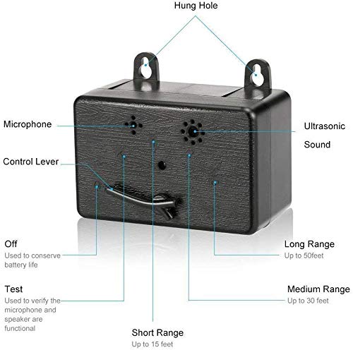 Dispositivo Antiladridos Ultrasónico Automático Disuasorio de Corteza para Perro, Dispositivo de Control de ladrido Collar, 100% Seguro y Inofensivo para Perros