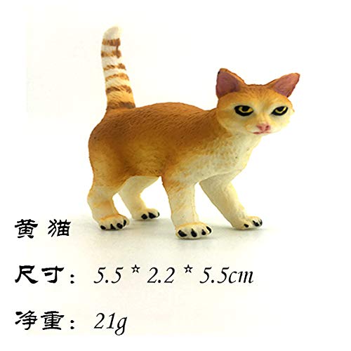 DIU Animal Modelo de Juguete Zodiaco estático Animal muñeca Conejo ratón Gato Avestruz Koala cerda Gato Amarillo