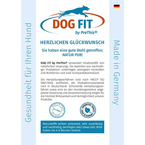 DOG FIT by PreThis® White Dental para Perros | para el sarro y la Placa Dental | Completamente Natural | ¡Certificado ISO!