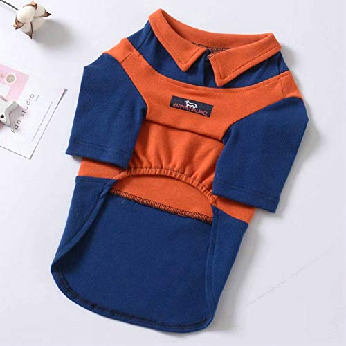 DOGCATMM Ropa para Perros Mascota Camisa De Polo Verano Camiseta del Perro Bulldog Francés Perros Pequeños Ropa para Perros Disfraz Ropa para Mascotas