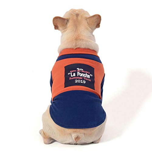 DOGCATMM Ropa para Perros Mascota Camisa De Polo Verano Camiseta del Perro Bulldog Francés Perros Pequeños Ropa para Perros Disfraz Ropa para Mascotas