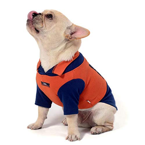 DOGCATMM Ropa para Perros Mascota Camisa De Polo Verano Camiseta del Perro Bulldog Francés Perros Pequeños Ropa para Perros Disfraz Ropa para Mascotas