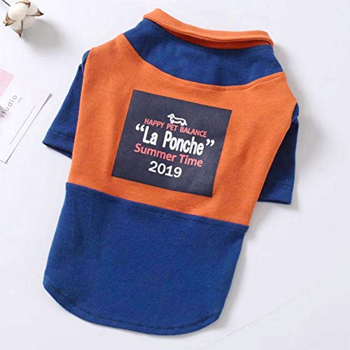 DOGCATMM Ropa para Perros Mascota Camisa De Polo Verano Camiseta del Perro Bulldog Francés Perros Pequeños Ropa para Perros Disfraz Ropa para Mascotas