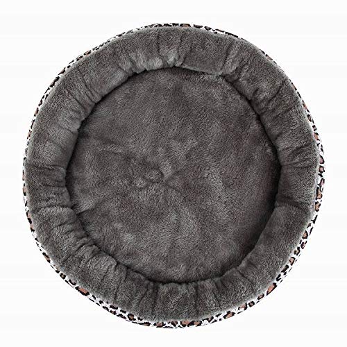 DOGKLDSF Camas Camas para Perros pequeños y medianos Perros cálidos de Invierno Perrera para Cachorros Sofá Cama para Gatos, Leopardo, como en la Imagen, 40X40X10CM