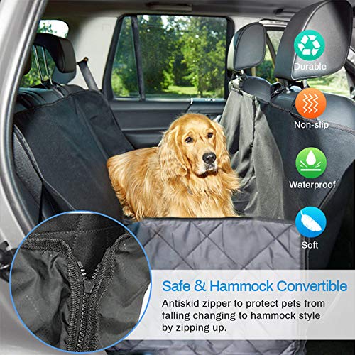 DOGKLDSF Pet Carriers Oxford Fabric Waterproof Rear Back Pet Seat Cover Dog Car Back Seat Carrier Pet Mat Hammock Cushion Protector,G225601,147x137cm