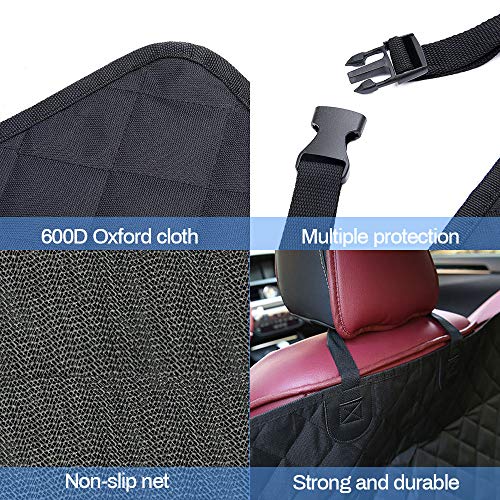 DOGKLDSF Pet Carriers Oxford Fabric Waterproof Rear Back Pet Seat Cover Dog Car Back Seat Carrier Pet Mat Hammock Cushion Protector,G225601,147x137cm