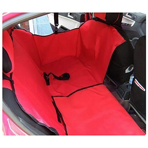 DOGKLDSF Pet Carriers Waterproof Rear Back Pet Dog Car Seat Cover Mat Hammock Protector Carrying for Dogs transportin,Red,One Size